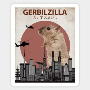 Gerbilzilla - Giant Gerbil Monster Sticker